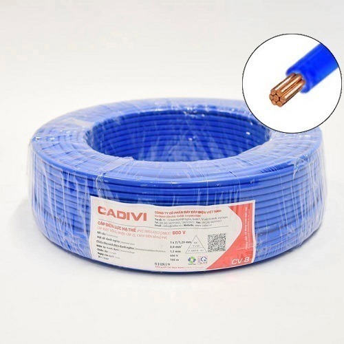 Dây Điện Đơn Cadivi CV 8.0 - 0,6/1kV