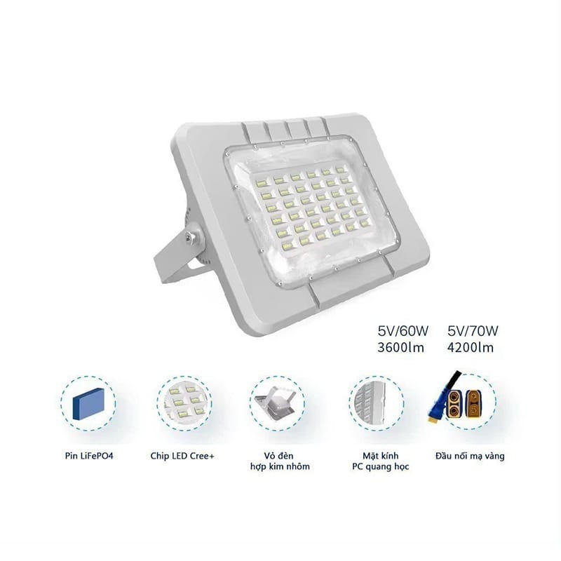Alternative view of Đèn Pha Năng Lượng Mặt Trời 400W Blue Carbon BCT-WR5.0